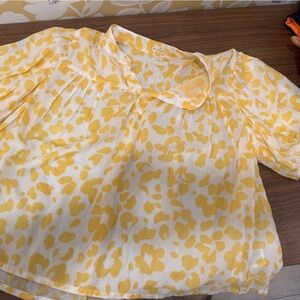 Yellow Floral Women's Shirt